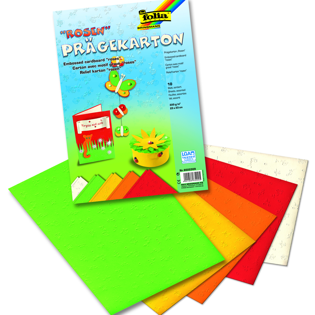 Motiivkartong Roosid 23x33cm 10L/pk