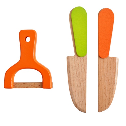 Puidust lõikelaud ja mängu köögiviljade komplekt image 6