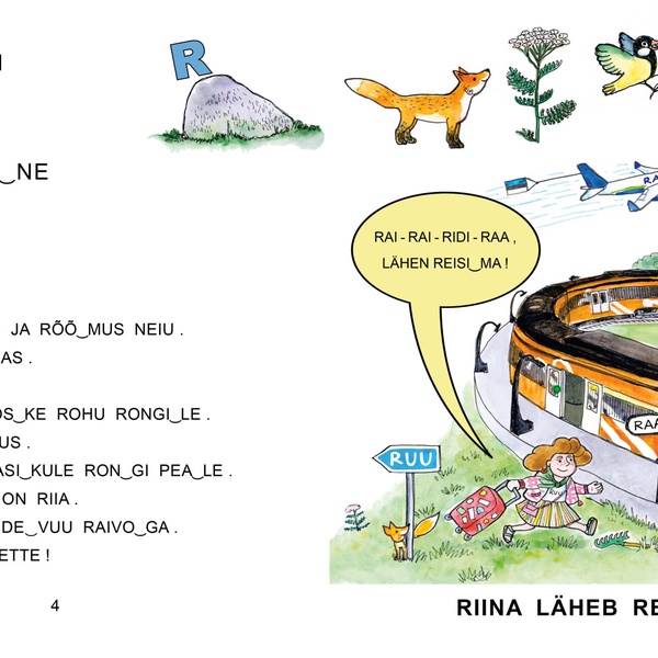 Kõnearenduslik pildiraamat "Riina reisib rongiga" image 3