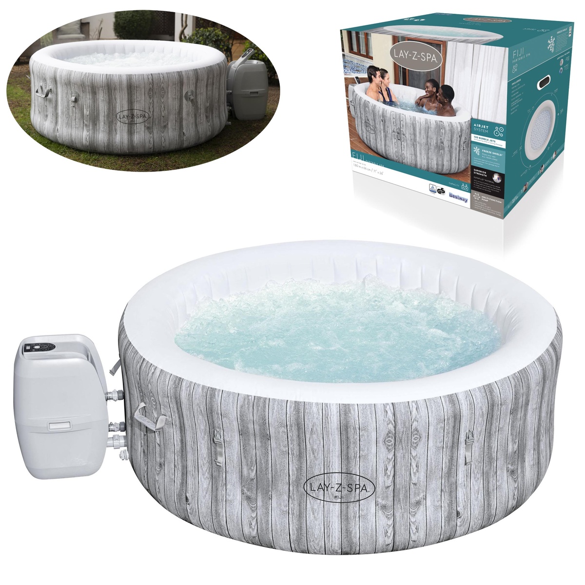 Mullivann Lay-Z-Spa 1.80m x 66cm Fiji AirJet