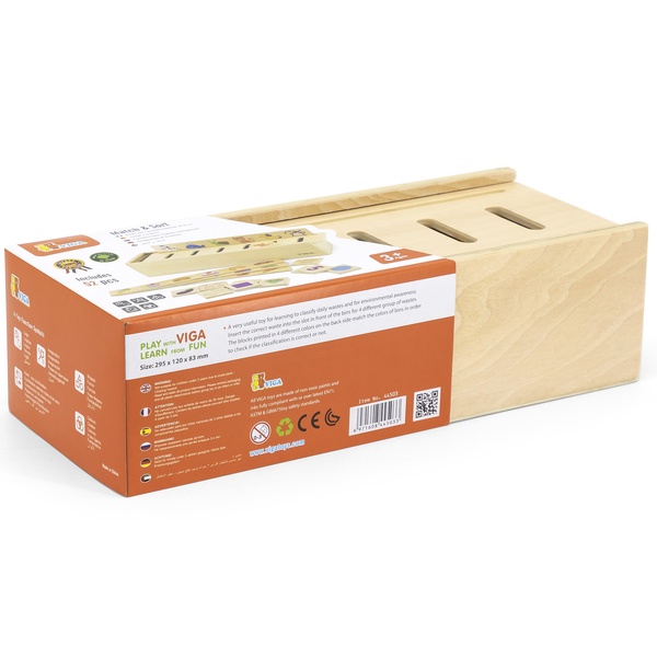 Viga Toys puidust piltide sorteerimise karp image 4