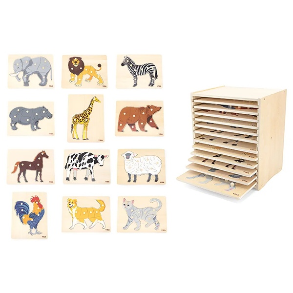 Viga Toys Puidust Montessori nupupuslede komplekt image 2