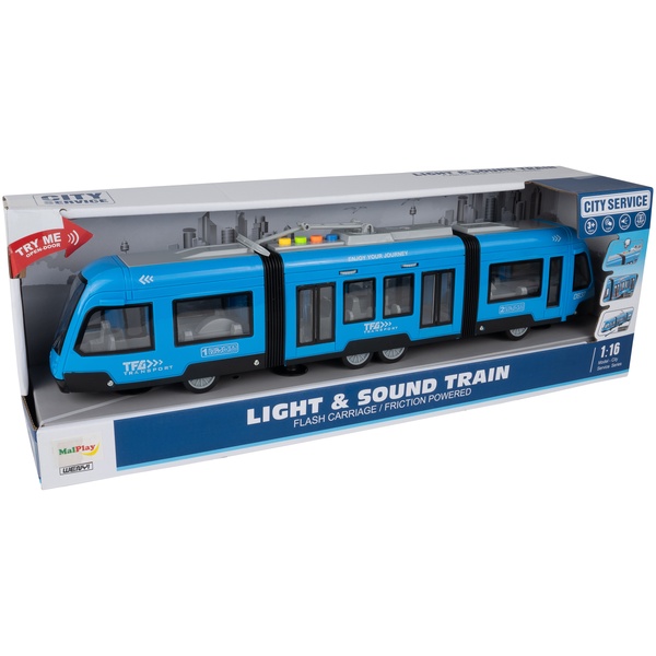 Tramm 1:16 valguse ja heliga