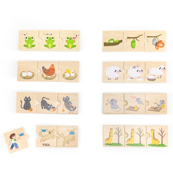 Viga Toys puidust sobitusmäng "Loodus ja loomad"