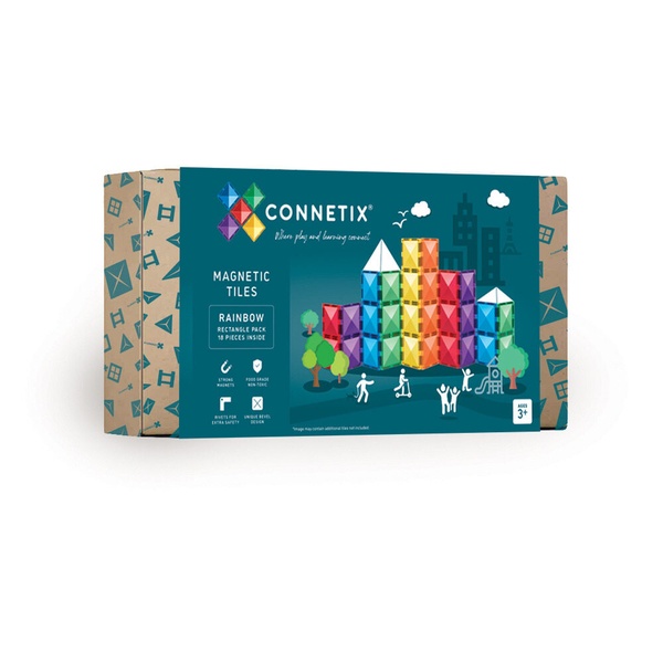 Magnetklotsid Connetix Rainbow ristkülikud 18 tk