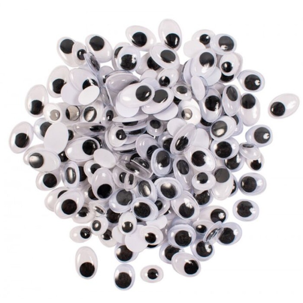 Liikuvad silmad ovaalsed, 10x8 mm 100 tk/pk