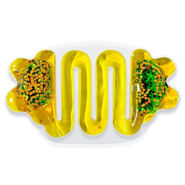 Sensoorne vedelikuga täidetud mänguasi kollane