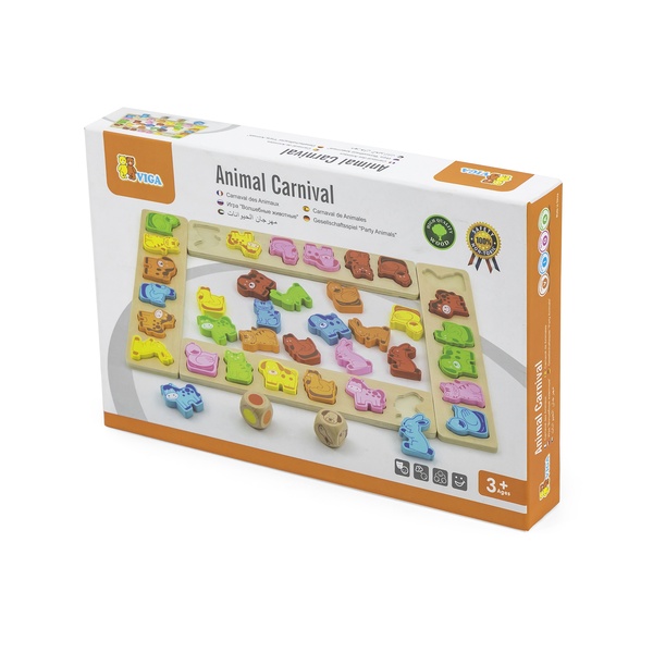Viga Toys puidust lauamäng Loomade karneval image 3