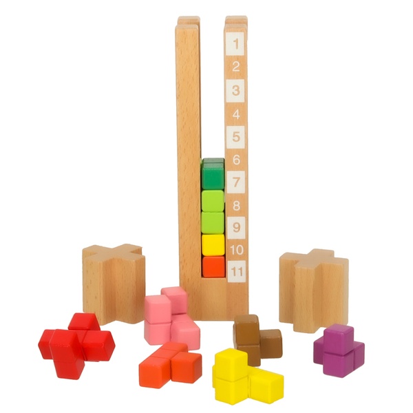 Montessori puidust pusleklotsid lastele – värvilised õppeklotsid image 3