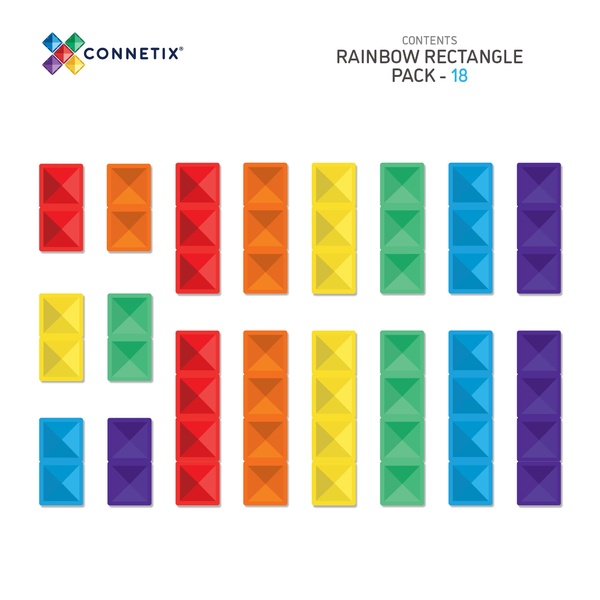 Magnetklotsid Connetix Rainbow ristkülikud 18 tk image 2