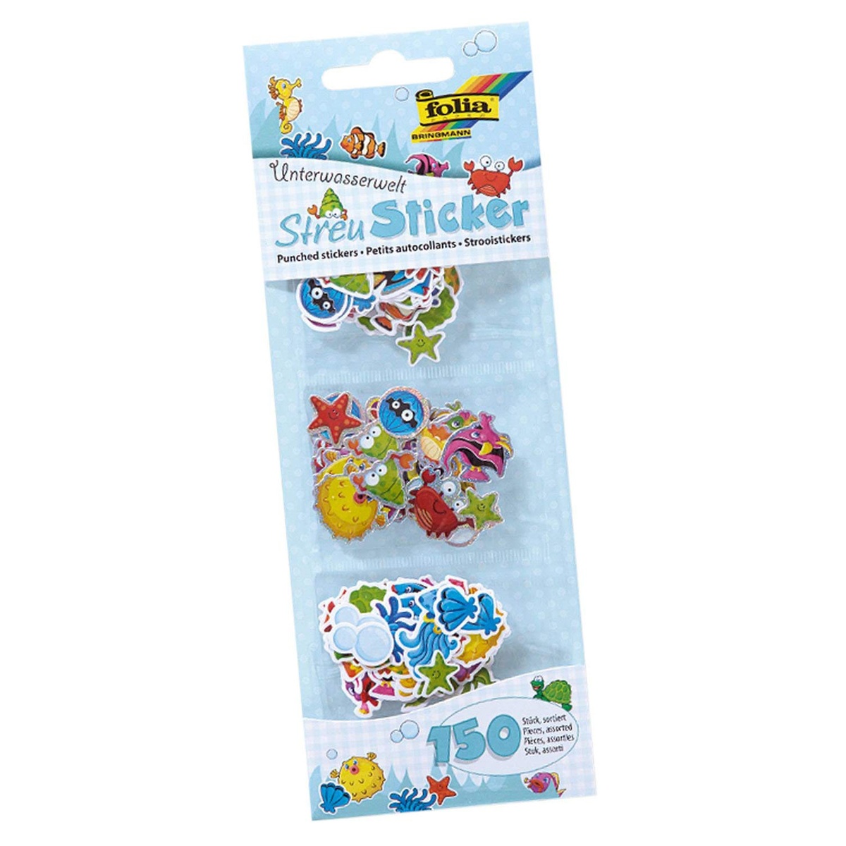 Dekoreerimiskleepsud VEEALUNE MAAILM 150 tk