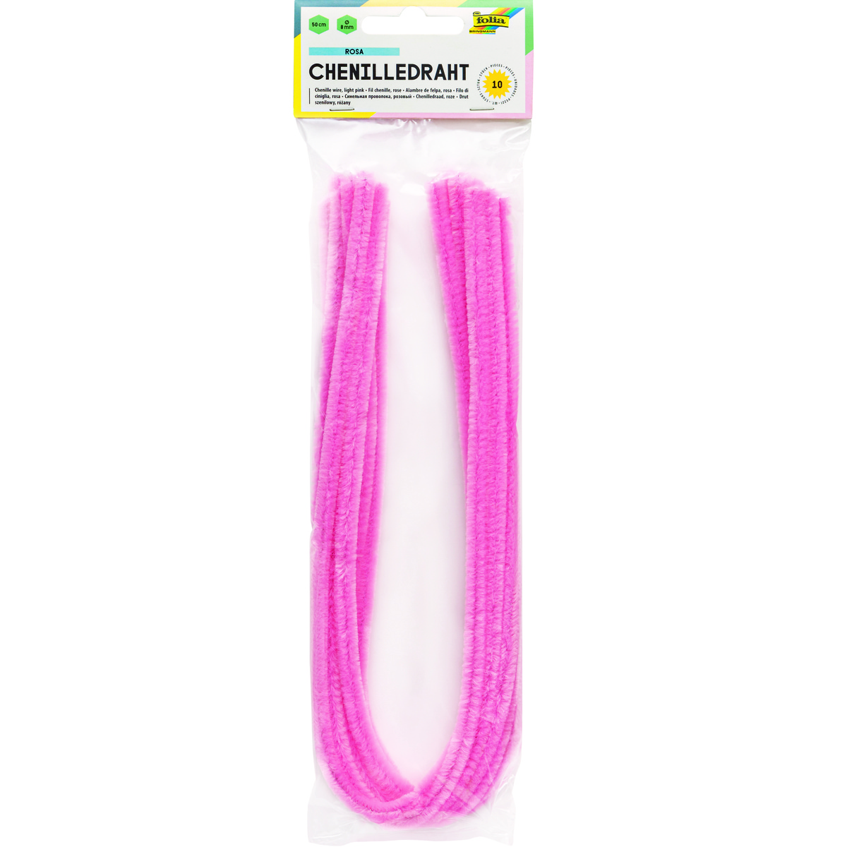 Karvatraadid 50cm x Q8mm 10 tk  roosa