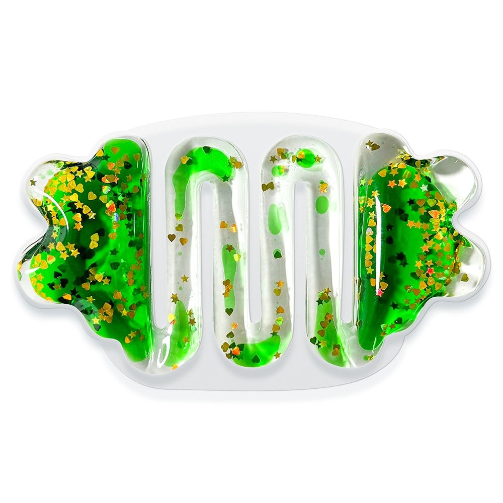 Sensoorne vedelikuga täidetud mänguasi roheline