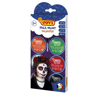 Näovärvid 6*8 ml + pintsel