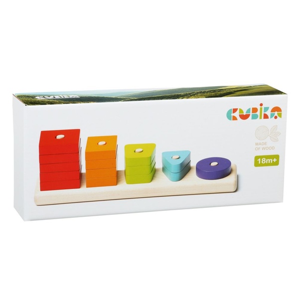 Puidust värvi ja kujundi sorteerimismäng CUBIKA image 2
