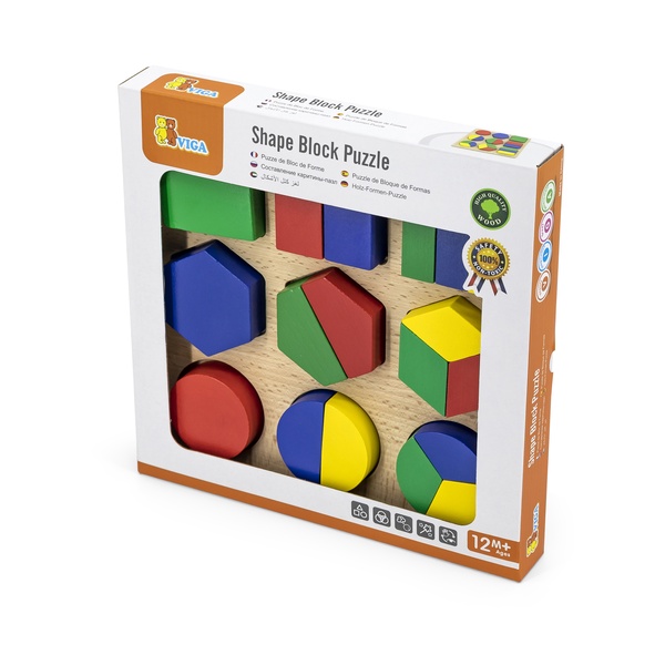 Viga Toys õppemäng Kujundiklotside pusle image 3