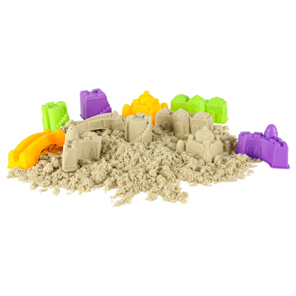 Kineetilise liiva komplekt lastele maja ja vormidega 750 g image 4