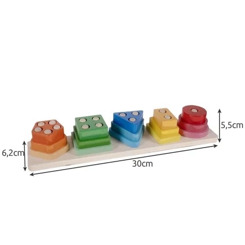 Puidust värvi ja kujundi sorteerimismäng KRUZZEL image 2