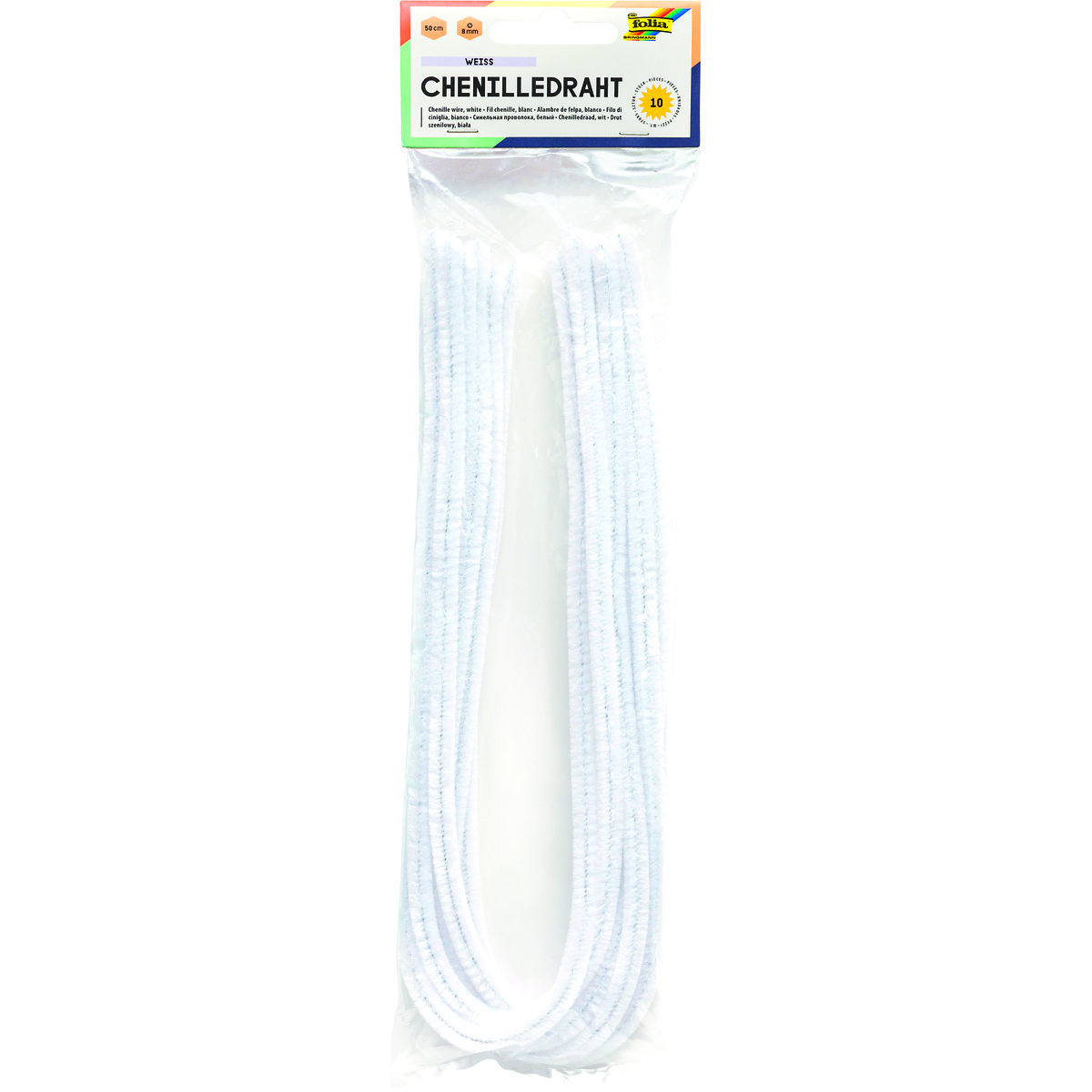 Karvatraadid 50cm x Q8mm 10 tk  valge