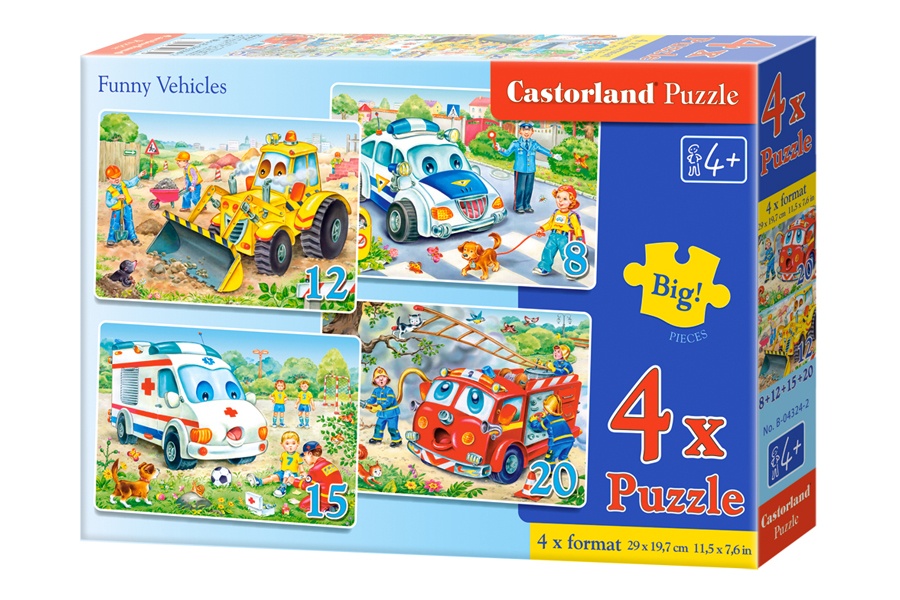 Pusle 4 ühes "Lõbusad sõidukid" 8-12-15-20