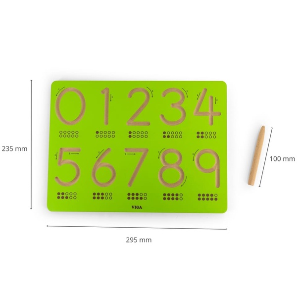 Viga Toys puidust kirjutustahvel "Numbrid" image 2