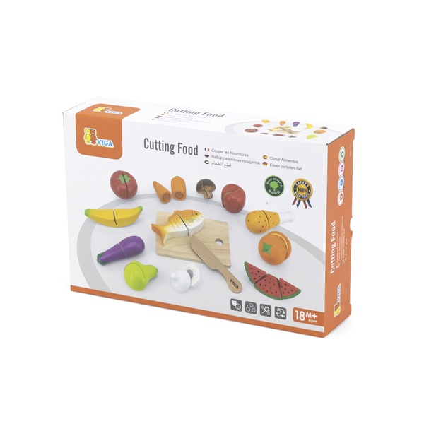Viga Toys Lõigatavad puidust toiduained image 2