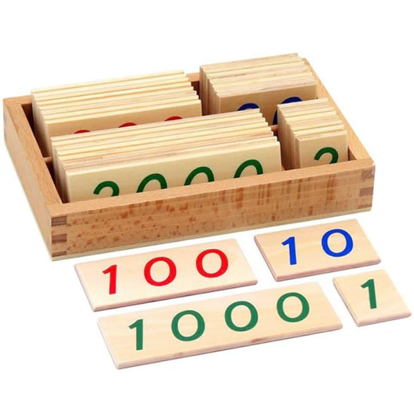 Montessori suur numbrikaartide komplekt