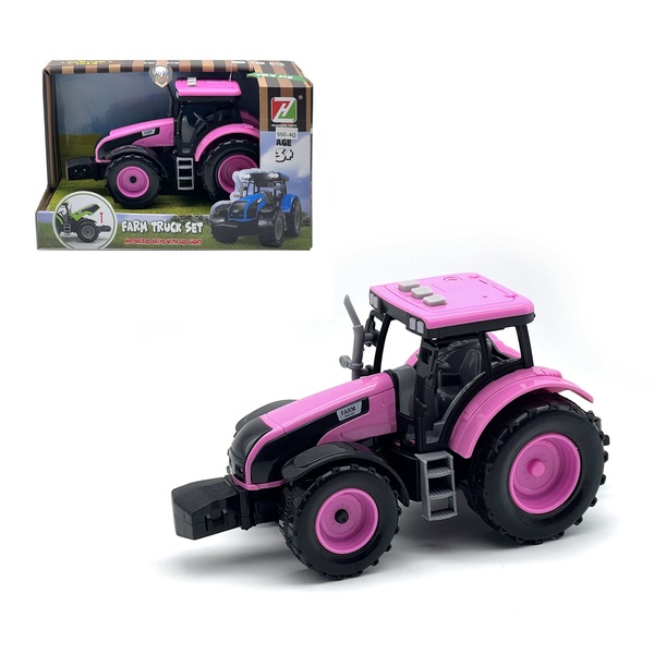 Traktor 1:32 valguse ja heliga roosa