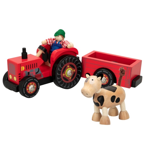 Puidust traktor haagisega WOOMAX