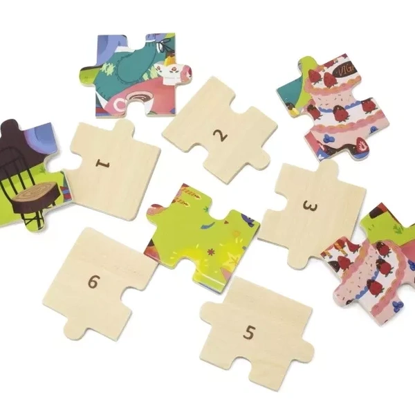 Viga Toys puidust pusle SÜNNIPÄEV image 2