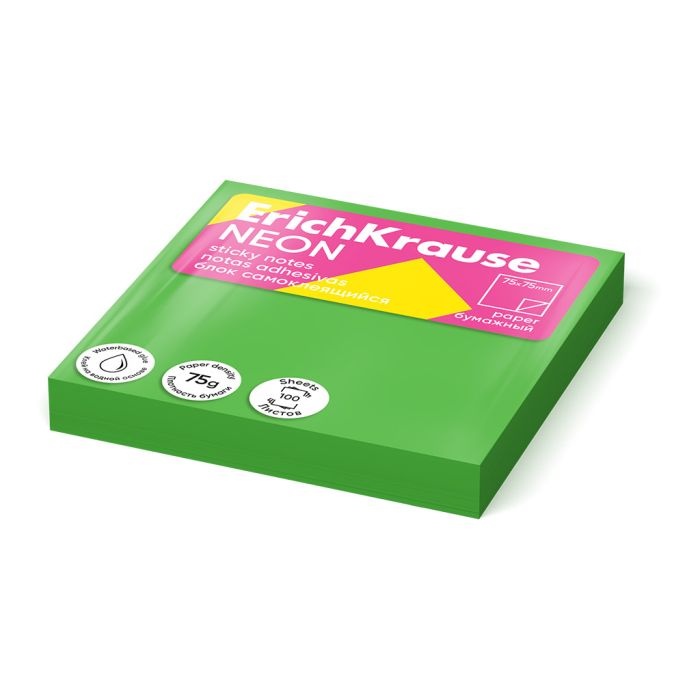 Märkmepaber Neon 75x75 mm, roheline 100 lehte