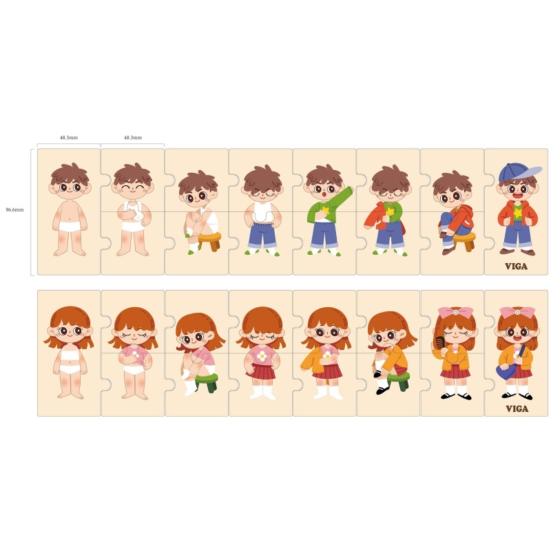 Viga Toys puidust riietumise pusle