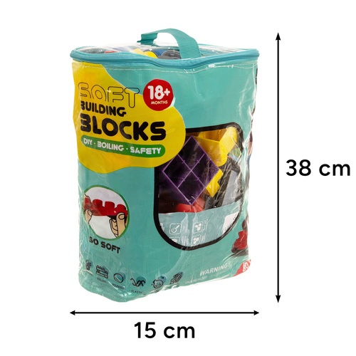 Pehmed kummist ehitusklotsid 80 tk image 2