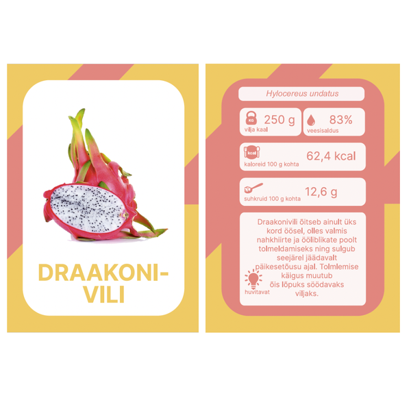 Õppekaardid - troopilised viljad  image 2