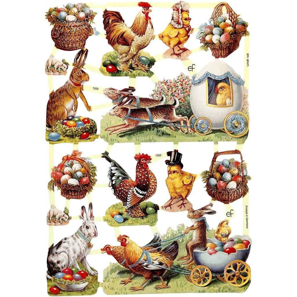 Vintage Die-Cuts 16,5x23,5 cm/ 3 lehte LIHAVÕTTED I
