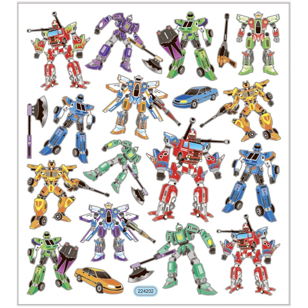 Kleepsud 15x16,5 cm Robotid 2