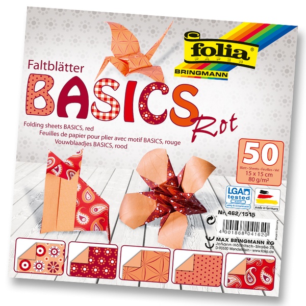 Voltimispaber Basics PUNANE 15*15cm 50L