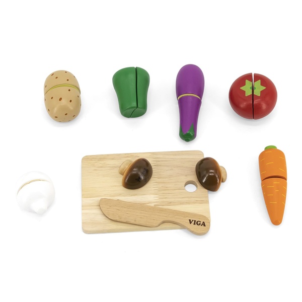 Viga Toys Lõigatavad puidust köögiviljad image 3