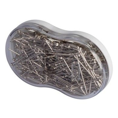 Nööpnõelad 330, metalsed, 25 g plastkarbis