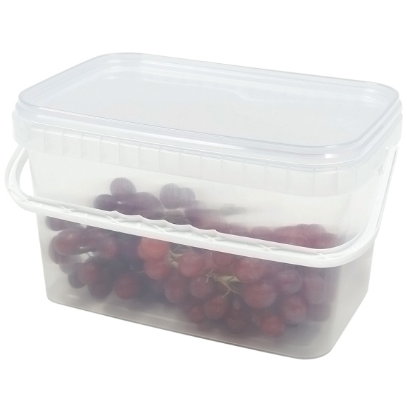 Läbipaistev kaanega ämber, 3 l