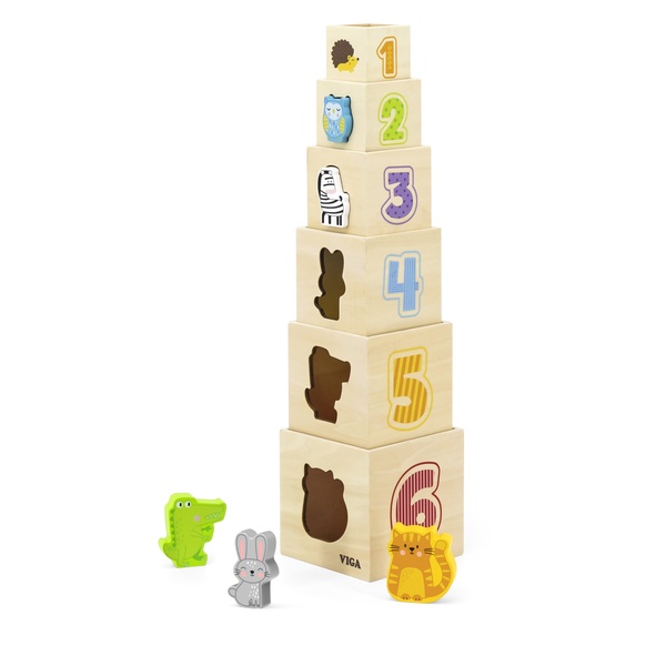 Viga toys puidust ladumistorn image 1