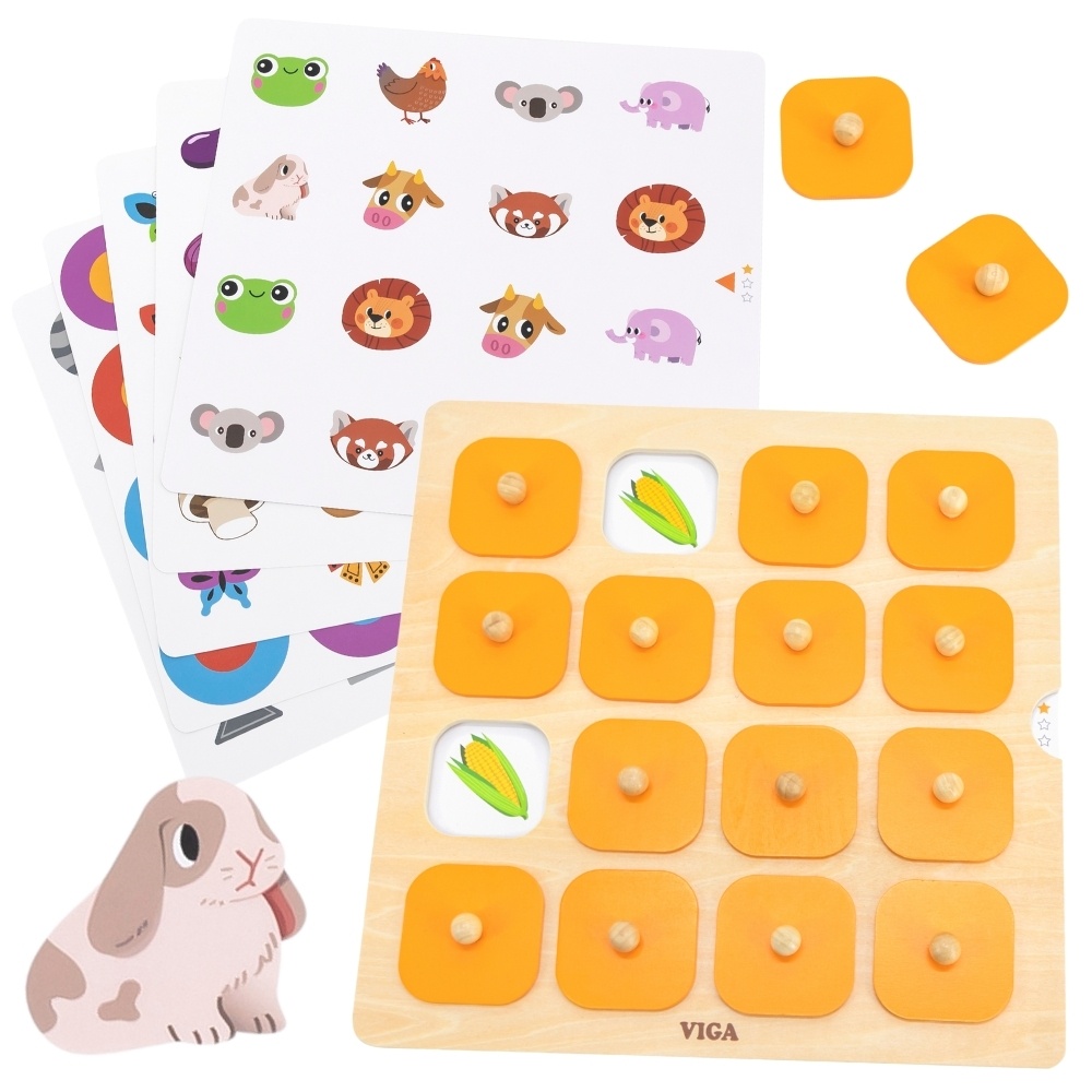 VIGA Toys Montessori puidust mälumäng