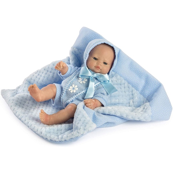 BERBESA Väike beebinukk 27 cm, siniste riietega