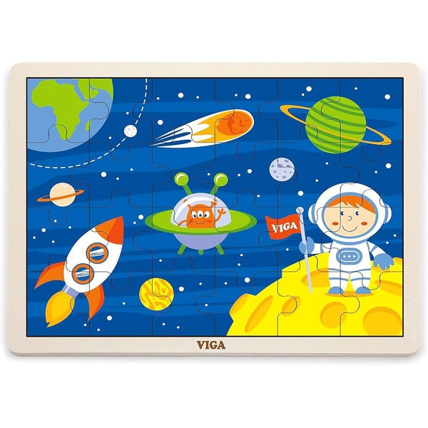 Viga Toys puidust pusle Kosmos