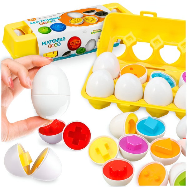 Montessori puslemäng – sobita munad, värvid ja kujundid image 2