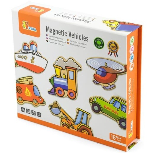 Viga Toys puidust magnetsõidukid 20 tk image 2