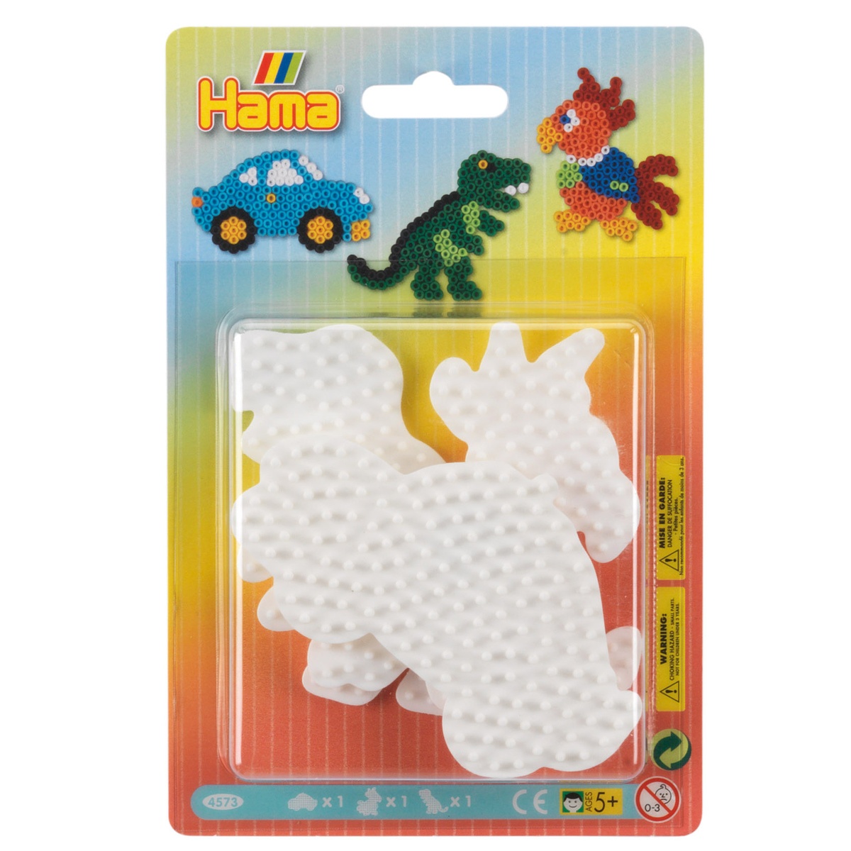 Hama helmeplaadid: auto, papagoi, dinosaurus
