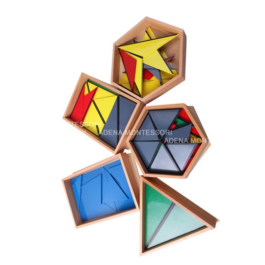Montessori konstrueerimise komplekt kolmnurkadega image 2