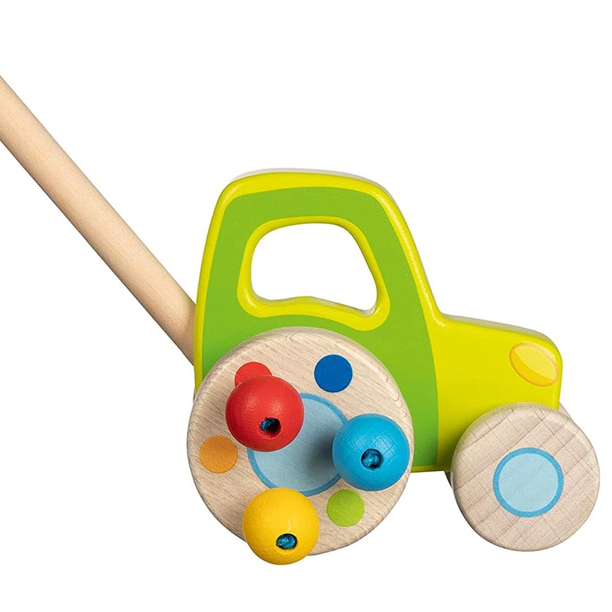 Puidust lükatav traktor