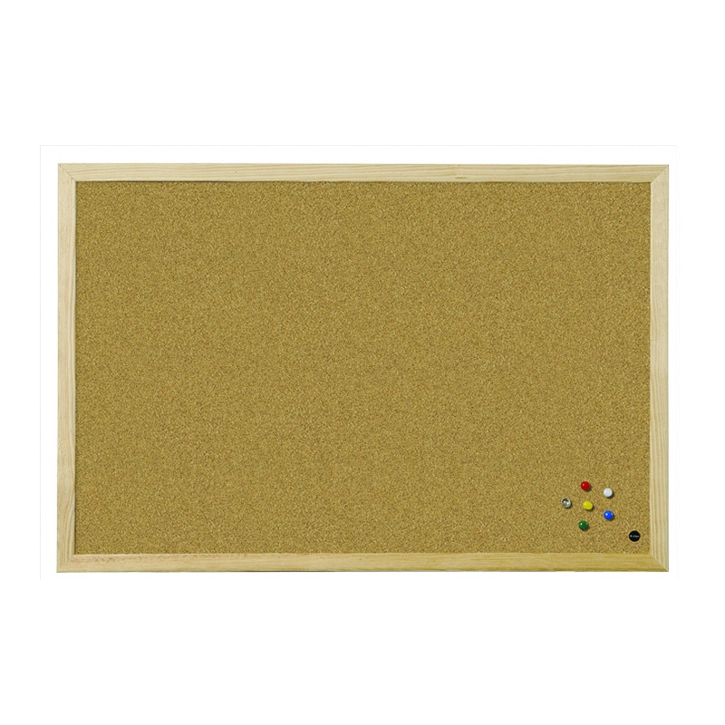 Korktahvel BI-OFFICE BUDGET 90x60 cm, puitraam